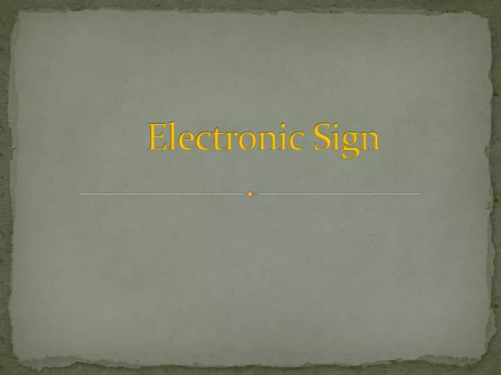 electronic sign