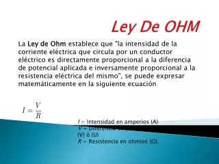 ley de ohm