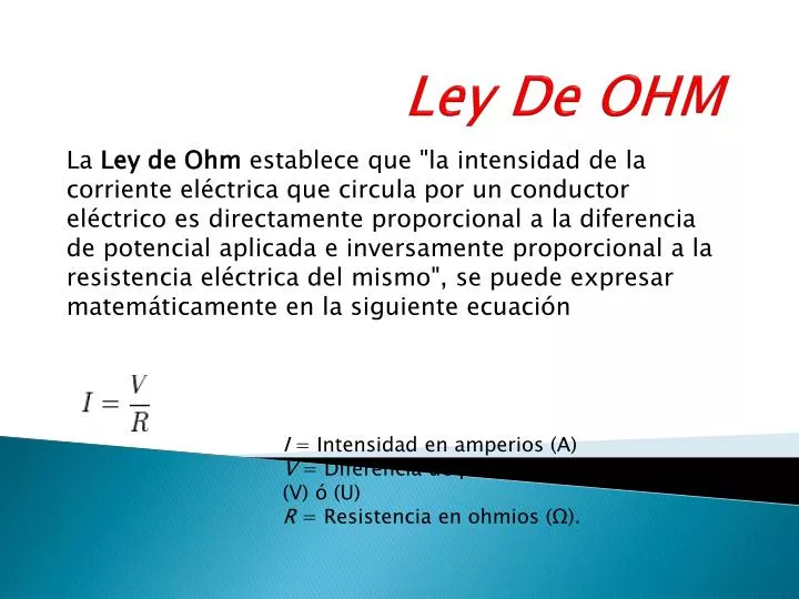 ley de ohm