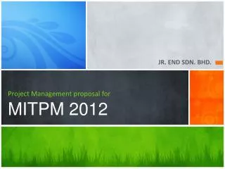 Project Management proposal for MITPM 2012