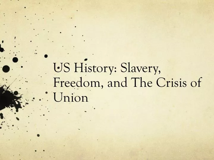us history slavery freedom and the crisis of union