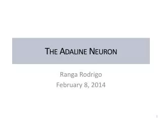 The Adaline Neuron