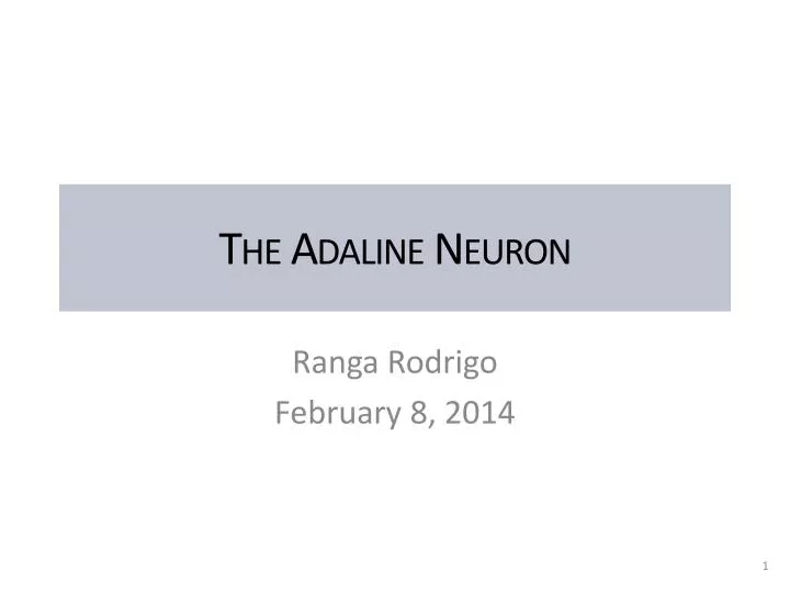 the adaline neuron