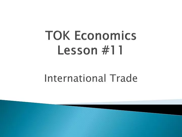 tok economics lesson 11