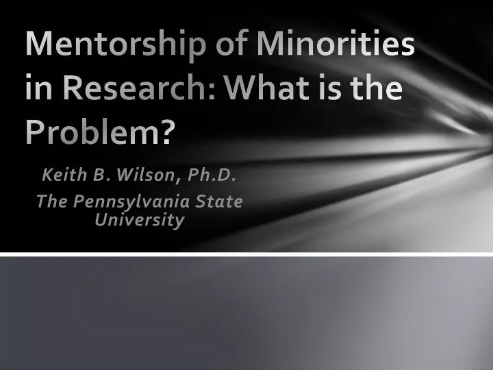 mentorship of minorities in research what is the problem