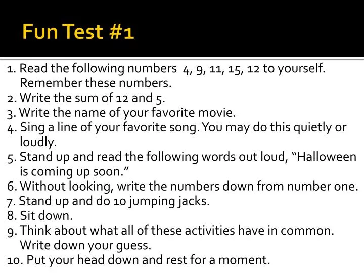 fun test 1