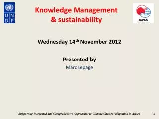 Knowledge Management &amp; sustainability