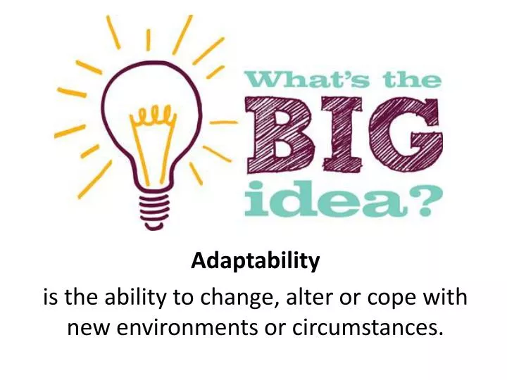 adaptability is the ability to change alter or cope with new environments or circumstances