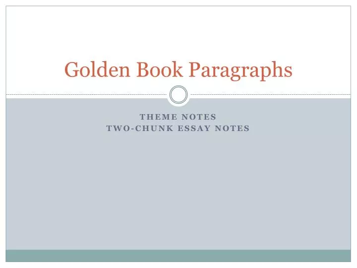 golden book paragraphs