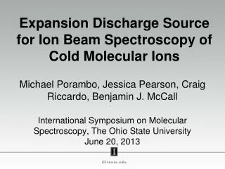 Expansion Discharge Source for Ion Beam Spectroscopy of Cold Molecular Ions