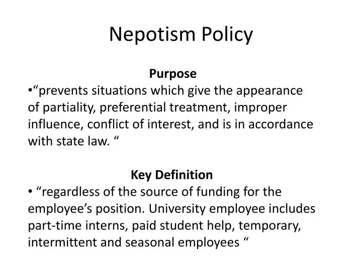 nepotism policy