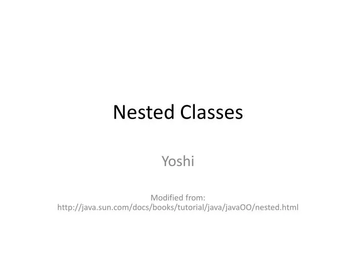 nested classes