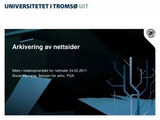 arkivering av nettsider