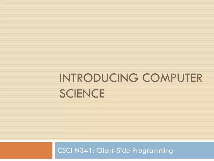 introducing computer science