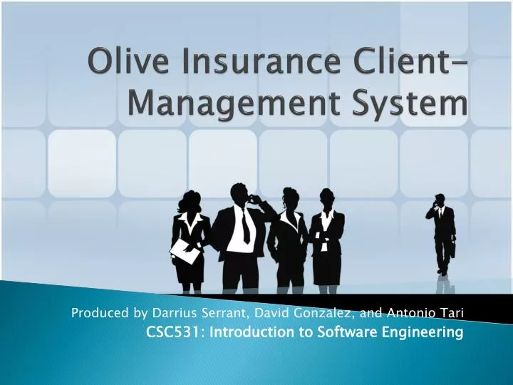 olive insurance client management system