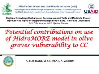 Potential contributions on use of HidroMORE model in olive groves vulnerability to CC