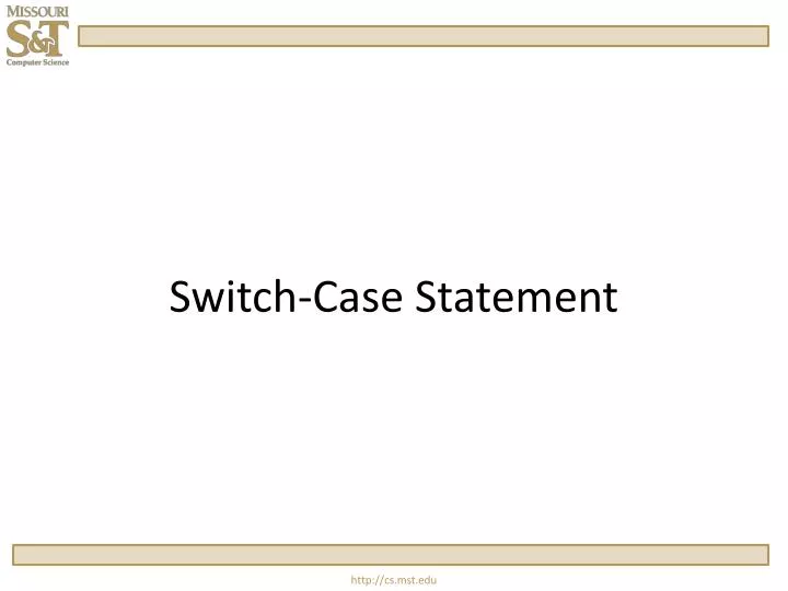 switch case statement