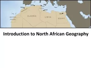 Introduction to North African Geography
