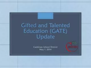 gifted and talented education gate update