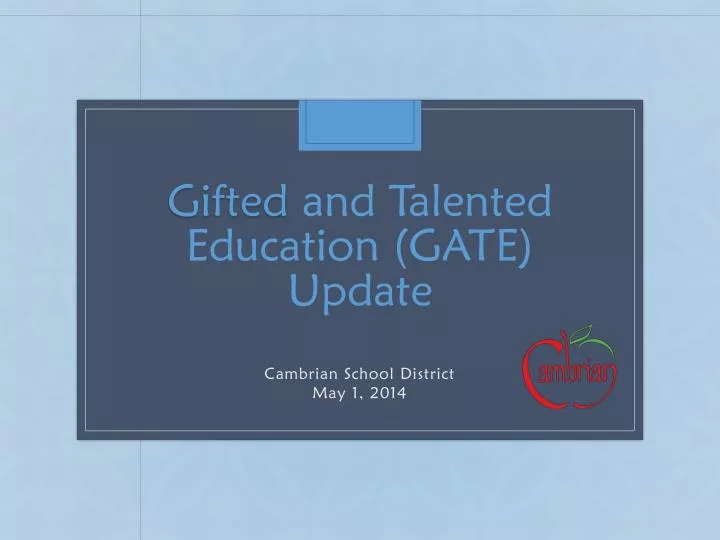 gifted and talented education gate update