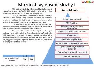 mo nosti vylep en slu by i