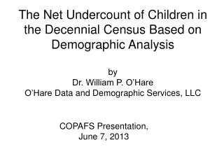 COPAFS Presentation, June 7, 2013