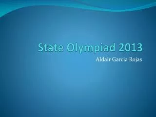 State Olympiad 2013