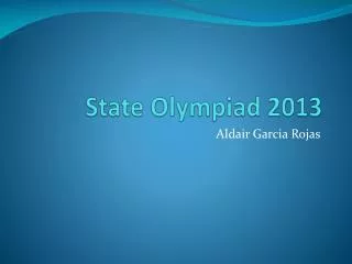 state olympiad 2013
