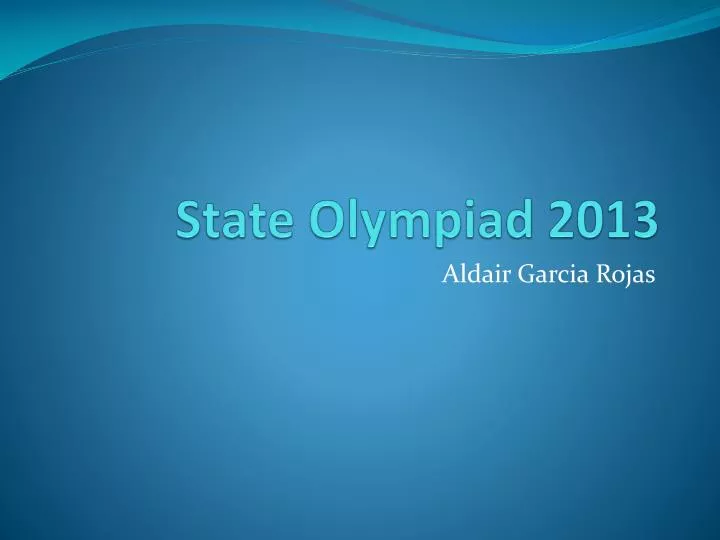 state olympiad 2013