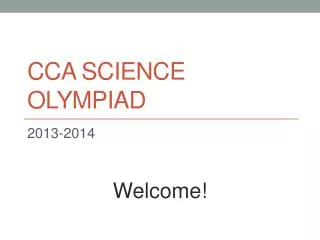 CCA Science Olympiad