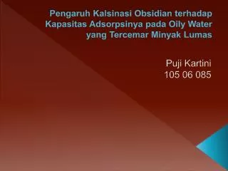 Puji Kartini 105 06 085