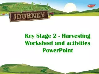 Key Stage 2 - Harvesting Worksheet and activities PowerPoint