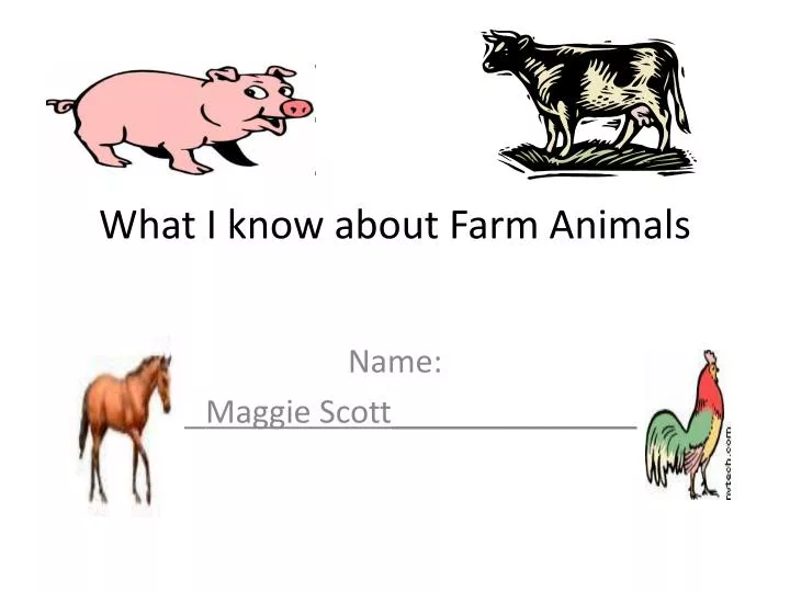what i know about farm animals