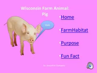 Wisconsin Farm Animal: Pig