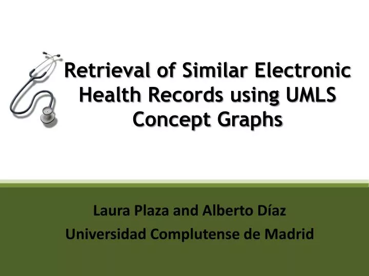 retrieval of similar electronic health records using umls concept graphs