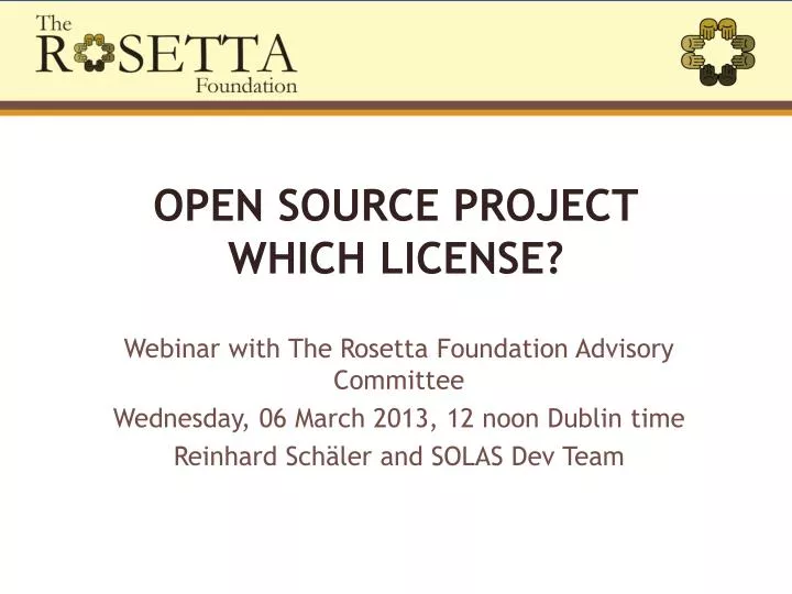 open source project which license