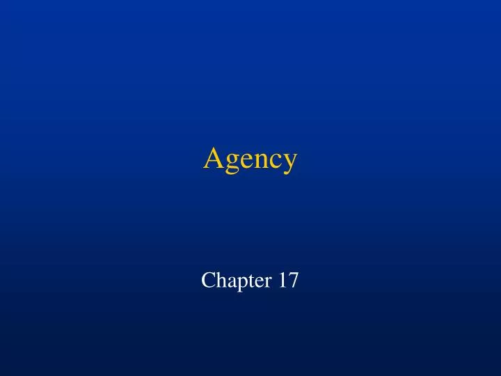 agency