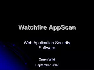 Watchfire AppScan