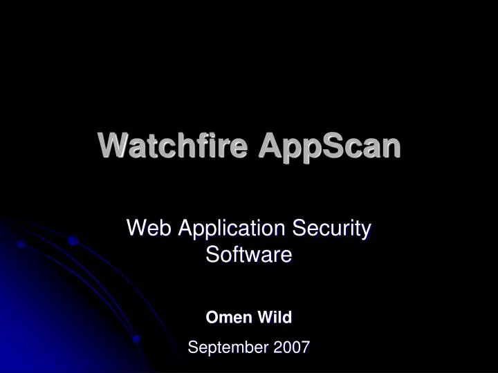 watchfire appscan