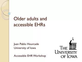 Older adults and accessible EHRs