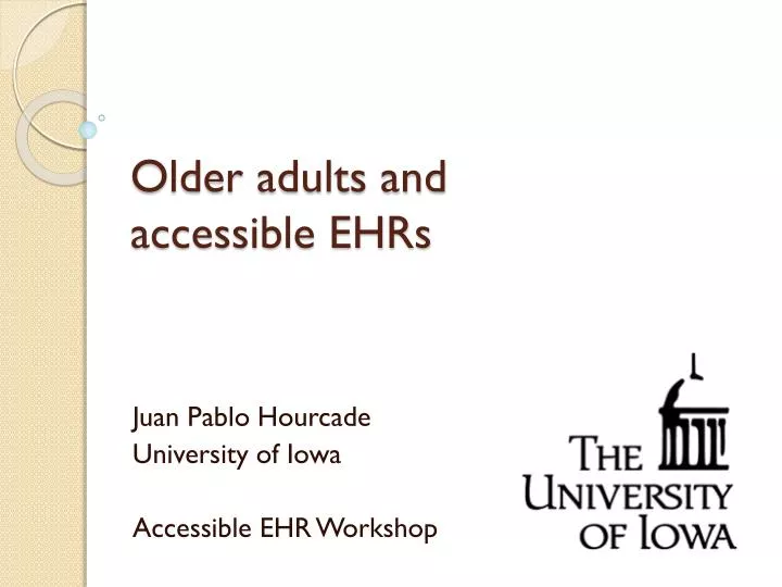 older adults and accessible ehrs