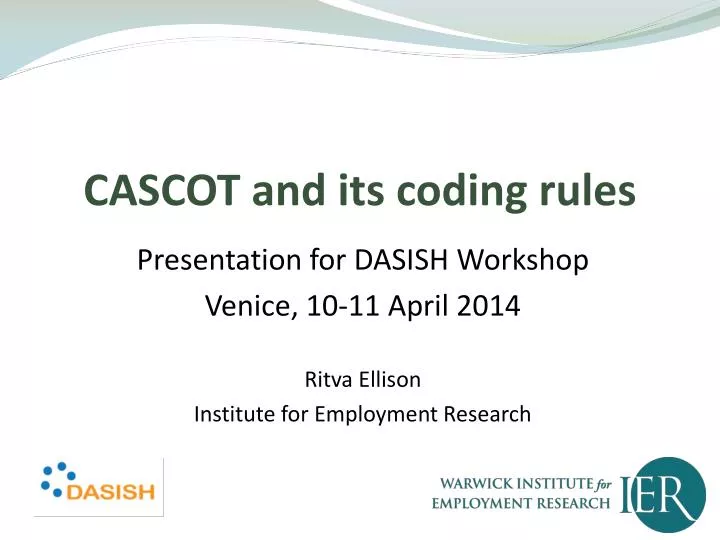 cascot and its coding rules