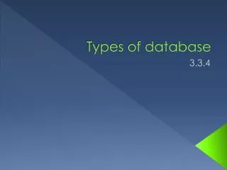 Types of database