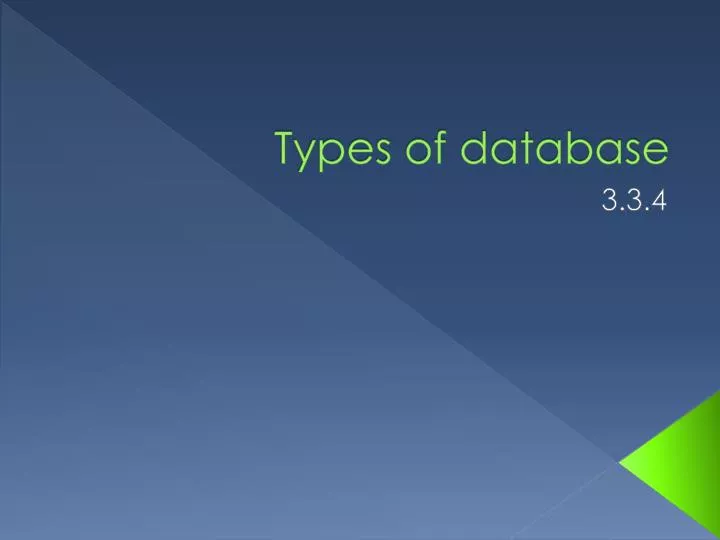 types of database