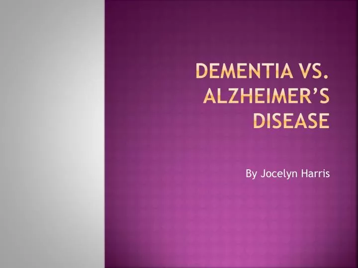 dementia vs alzheimer s disease