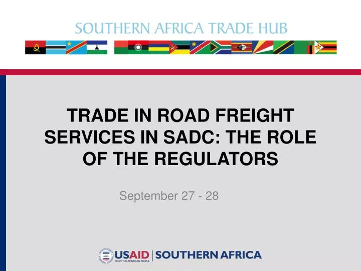 trade in road freight services in sadc the role of the regulators
