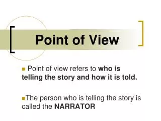 point of view
