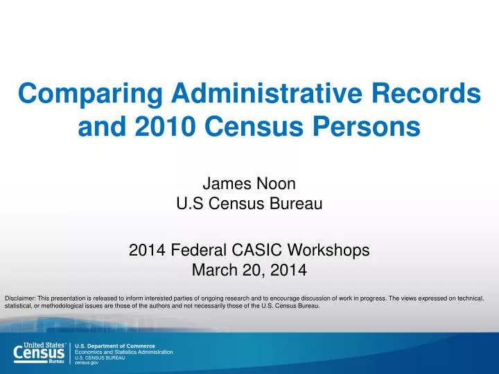comparing administrative records and 2010 census persons