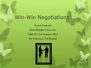 Win-Win Negotiations