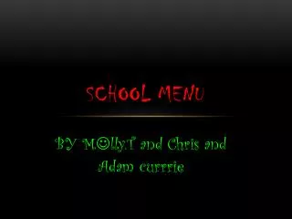 School menu